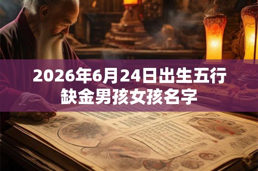 2026年6月24日出生五行缺金男孩女孩名字