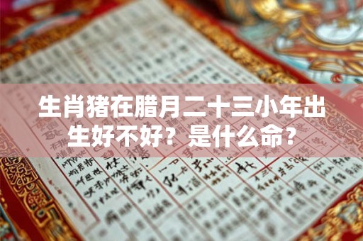生肖猪在腊月二十三小年出生好不好？是什么命？