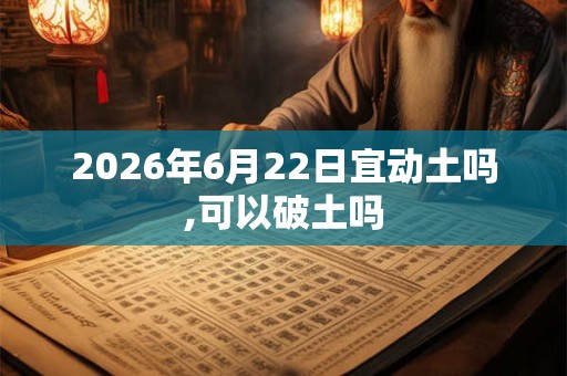 2026年6月22日宜动土吗,可以破土吗
