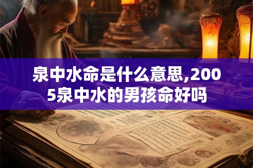 泉中水命是什么意思,2005泉中水的男孩命好吗 泉中水命是什么意思,2005泉中水的男孩命好吗