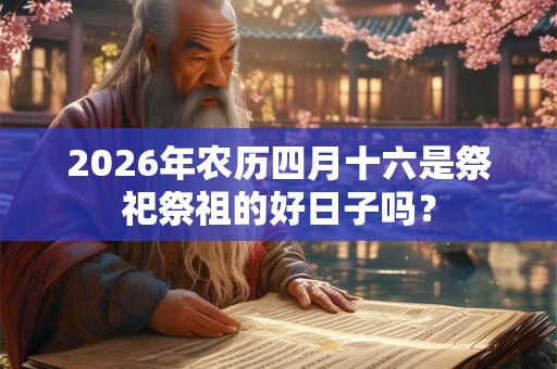 2026年农历四月十六是祭祀祭祖的好日子吗？