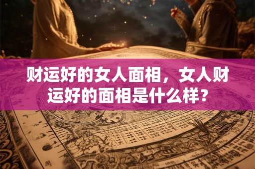 财运好的女人面相，女人财运好的面相是什么样？