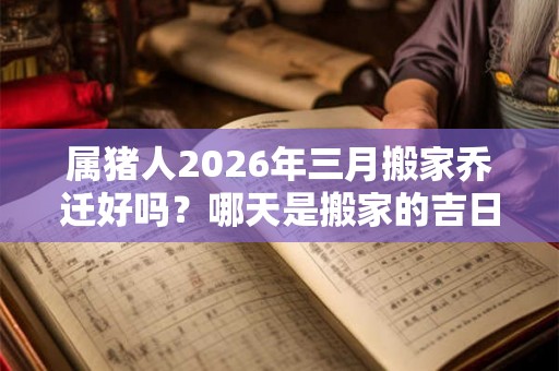 属猪人2026年三月搬家乔迁好吗?哪天是搬家的吉日? 属猪人2026年三月搬家乔迁好吗?哪天是搬家的吉日?