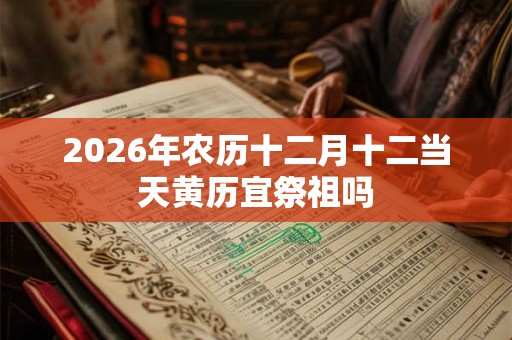 2026年农历十二月十二当天黄历宜祭祖吗