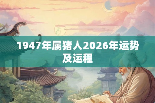 1947年属猪人2026年运势及运程