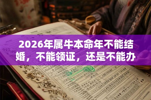2026年属牛本命年不能结婚,不能领证,还是不能办婚礼? 2026年属牛本命年不能结婚,不能领证,还是不能办婚礼?