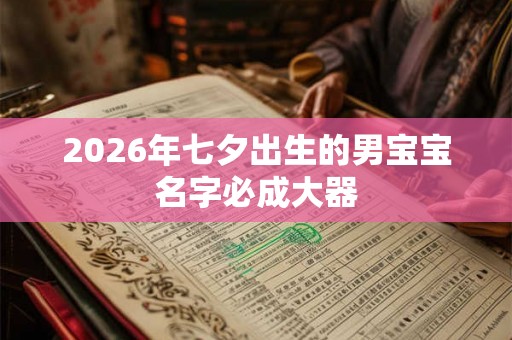 2026年七夕出生的男宝宝名字必成大器