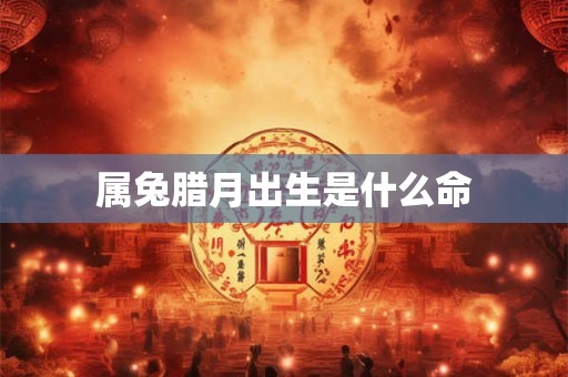 属兔腊月出生是什么命