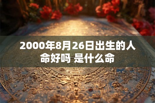 2000年8月26日出生的人命好吗 是什么命