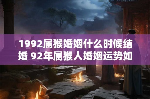 1992属猴婚姻什么时候结婚 92年属猴人婚姻运势如何