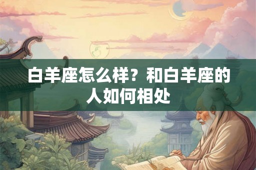 白羊座怎么样？和白羊座的人如何相处