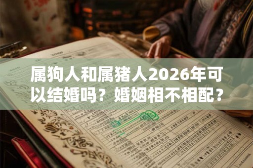 属狗人和属猪人2026年可以结婚吗？婚姻相不相配？