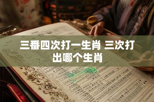 三番四次打一生肖 三次打出哪个生肖