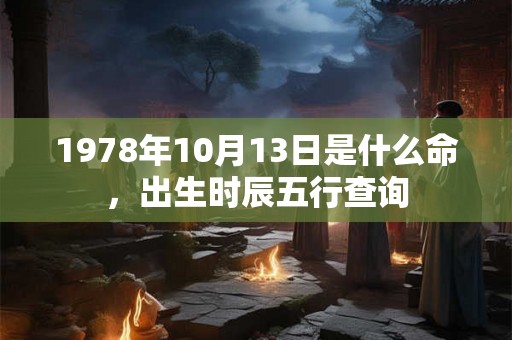 1978年10月13日是什么命,出生时辰五行查询 1978年10月13日是什么命,出生时辰五行查询