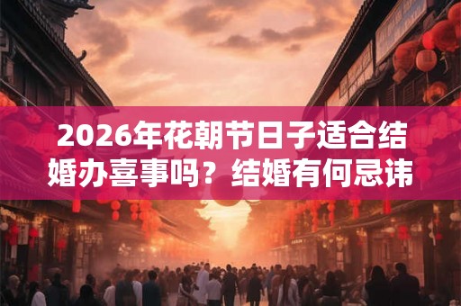 2026年花朝节日子适合结婚办喜事吗？结婚有何忌讳？