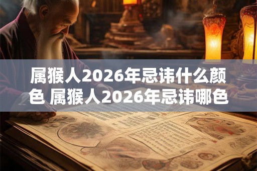 属猴人2026年忌讳什么颜色 属猴人2026年忌讳哪色