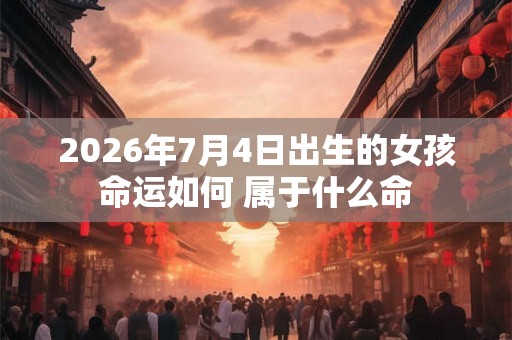 2026年7月4日出生的女孩命运如何 属于什么命 2026年7月4日出生的女孩命运如何 属于什么命