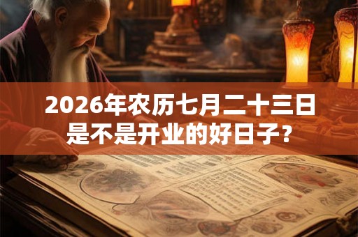 2026年农历七月二十三日是不是开业的好日子？