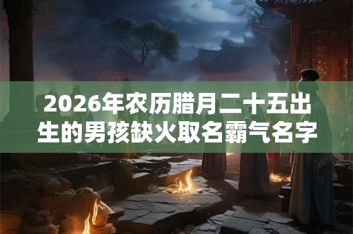 2026年农历腊月二十五出生的男孩缺火取名霸气名字！