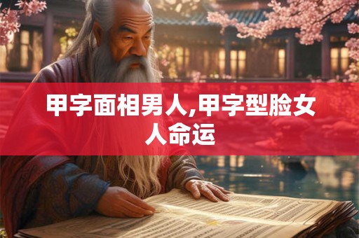 甲字面相男人,甲字型脸女人命运