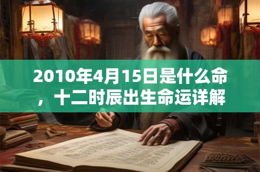 2010年4月15日是什么命，十二时辰出生命运详解