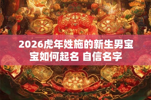 2026虎年姓施的新生男宝宝如何起名 自信名字 2026虎年姓施的新生男宝宝如何起名 自信名字