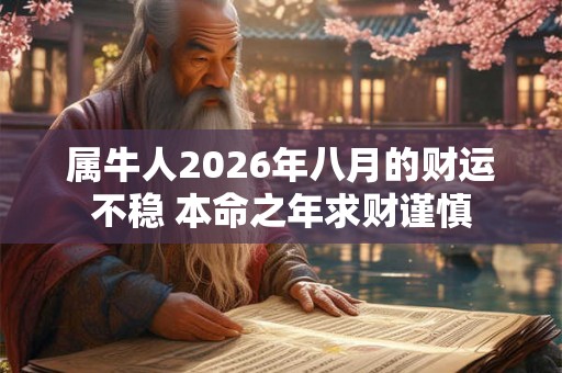 属牛人2026年八月的财运不稳 本命之年求财谨慎