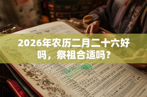 2026年农历二月二十六好吗,祭祖合适吗? 2026年农历二月二十六好吗,祭祖合适吗?