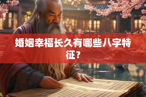 婚姻幸福长久有哪些八字特征？