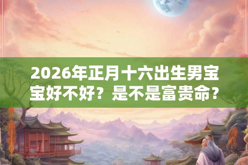 2026年正月十六出生男宝宝好不好？是不是富贵命？