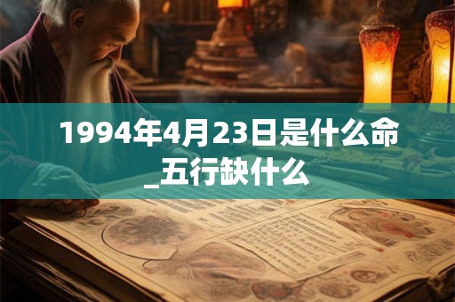 1994年4月23日是什么命_五行缺什么