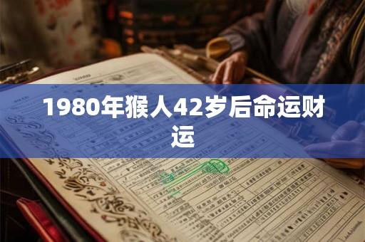 1980年猴人42岁后命运财运