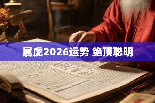 属虎2026运势 绝顶聪明