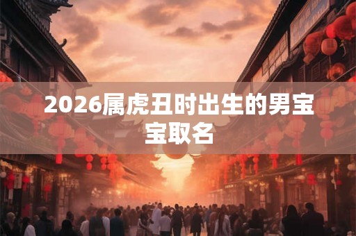 2026属虎丑时出生的男宝宝取名
