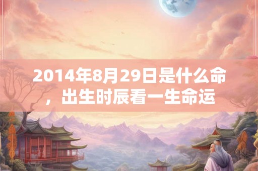 2014年8月29日是什么命,出生时辰看一生命运 2014年8月29日是什么命,出生时辰看一生命运