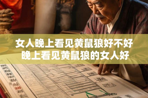 女人晚上看见黄鼠狼好不好 晚上看见黄鼠狼的女人好不好