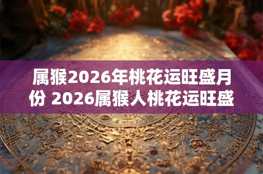 属猴2026年桃花运旺盛月份 2026属猴人桃花运旺盛的月份是