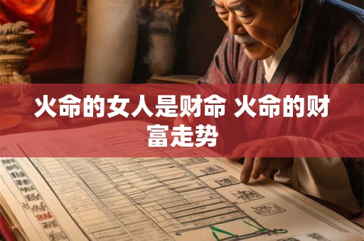 火命的女人是财命 火命的财富走势