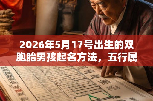 2026年5月17号出生的双胞胎男孩起名方法，五行属什么