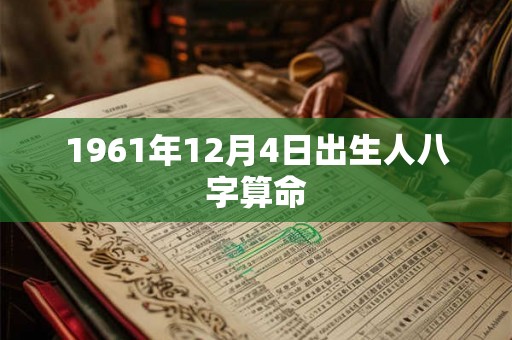 1961年12月4日出生人八字算命