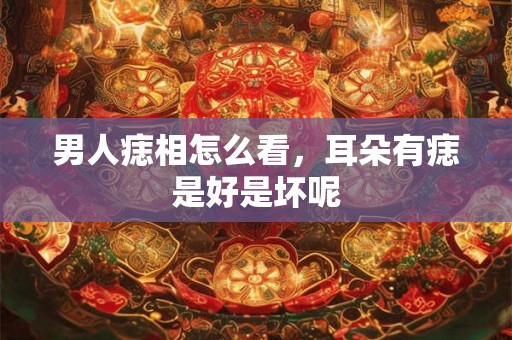 男人痣相怎么看，耳朵有痣是好是坏呢
