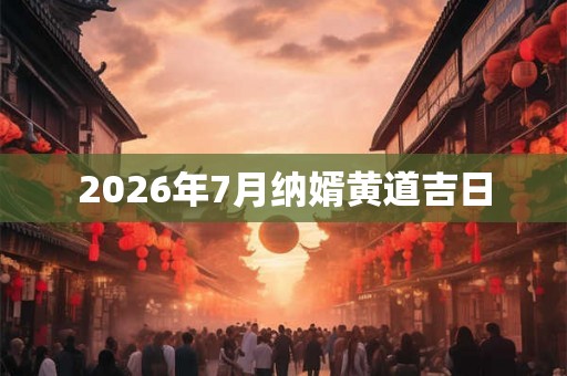2026年7月纳婿黄道吉日