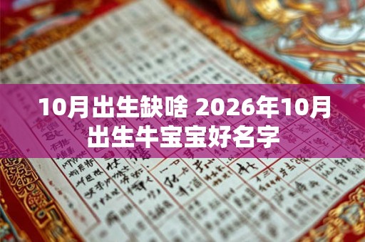 10月出生缺啥 2026年10月出生牛宝宝好名字