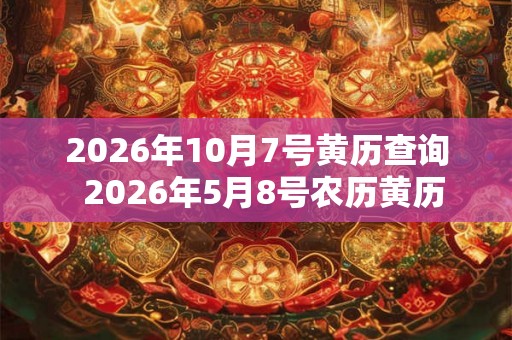2026年10月7号黄历查询  2026年5月8号农历黄历