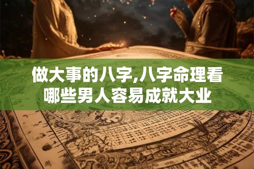 做大事的八字,八字命理看哪些男人容易成就大业 做大事的八字,八字命理看哪些男人容易成就大业