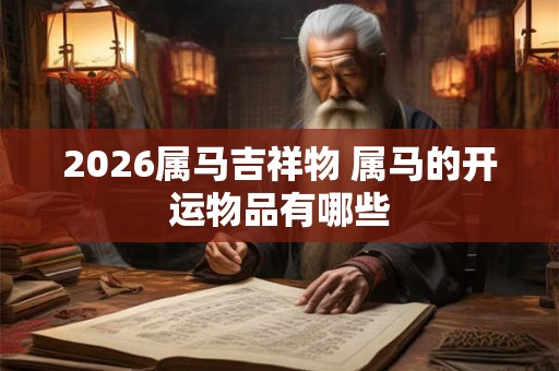 2026属马吉祥物 属马的开运物品有哪些 2026属马吉祥物 属马的开运物品有哪些