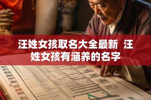 汪姓女孩取名大全最新  汪姓女孩有涵养的名字