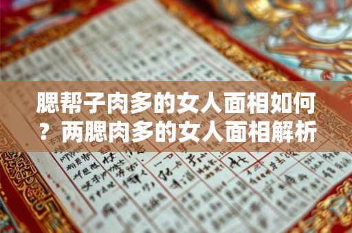 腮帮子肉多的女人面相如何？两腮肉多的女人面相解析