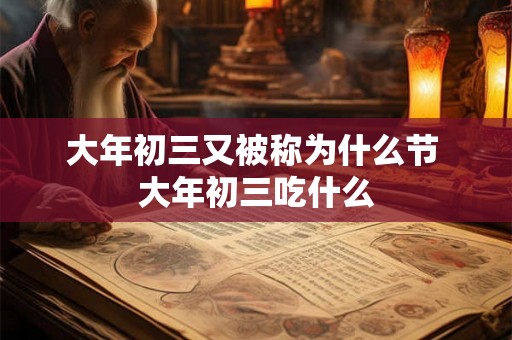 大年初三又被称为什么节 大年初三吃什么