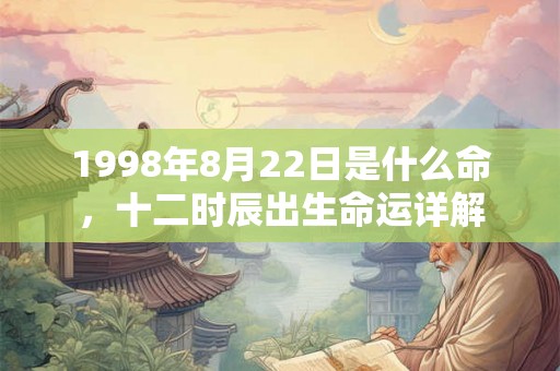 1998年8月22日是什么命，十二时辰出生命运详解